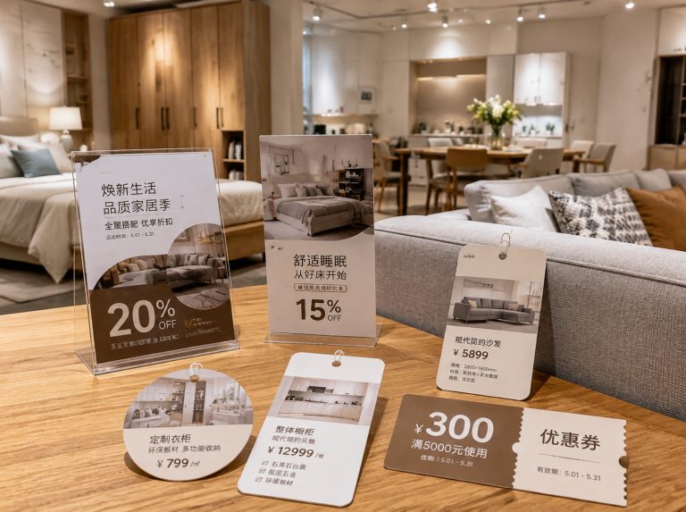 武陵区家具门店单页海报与吊牌